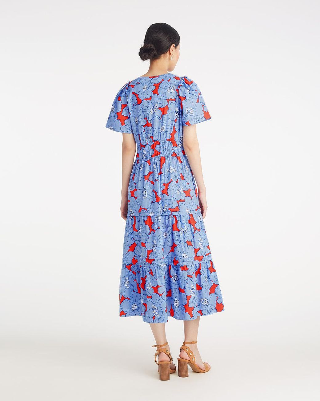 Draper James Hollie Midi Dress In Floating Floral in Blue | Lyst