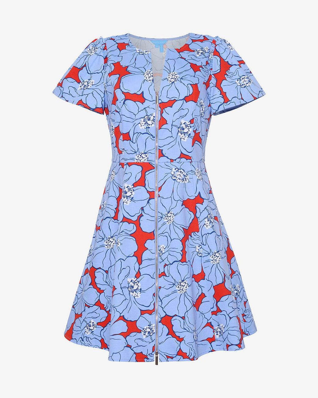 Draper James Mae Love Circle Mini Dress In Floating Floral in Blue | Lyst