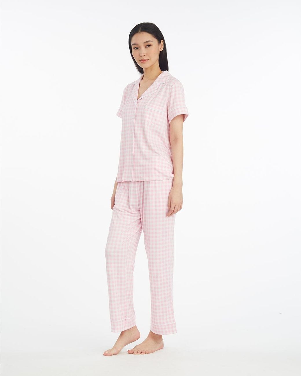 draper-james-linda-pajama-set-in-pink-gingham-lyst