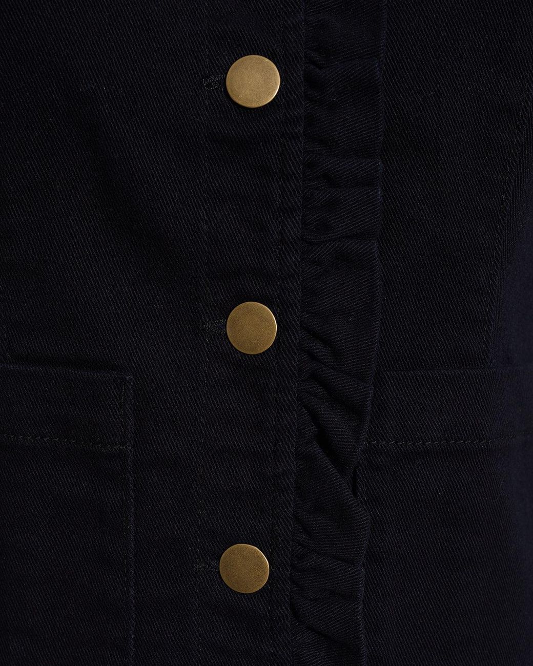 Draper James Blue Ruffle Denim Jacket