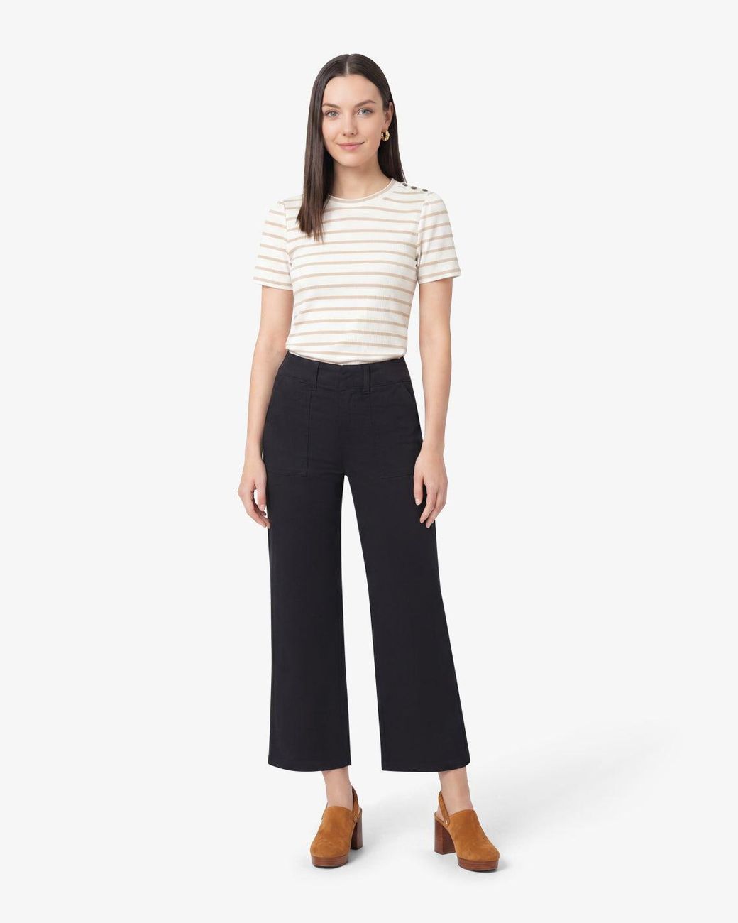 Draper James Blue Patch Pocket Wide Leg Bottom