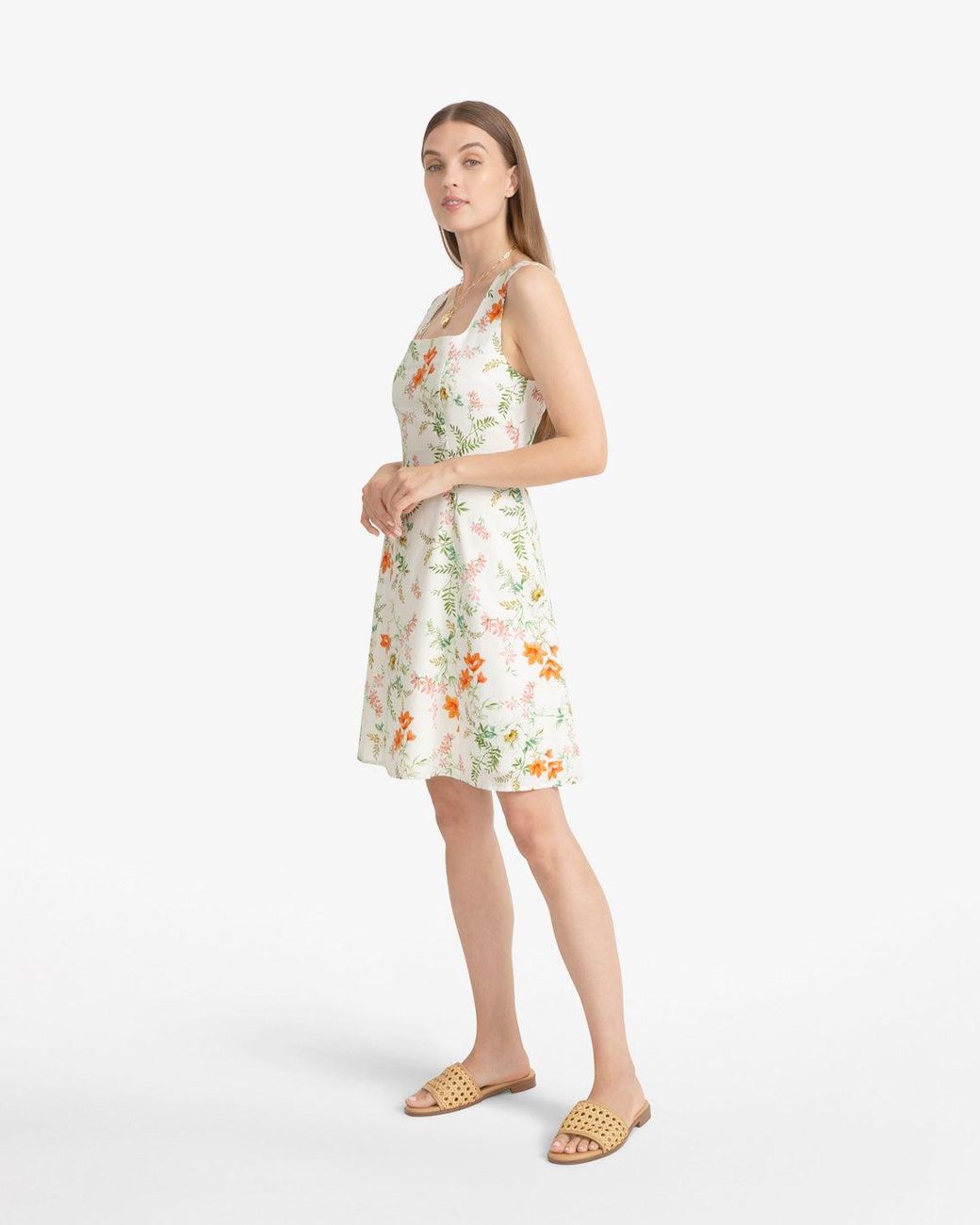 Draper James Cove Sleveless Mini Dress In Floral in Green | Lyst