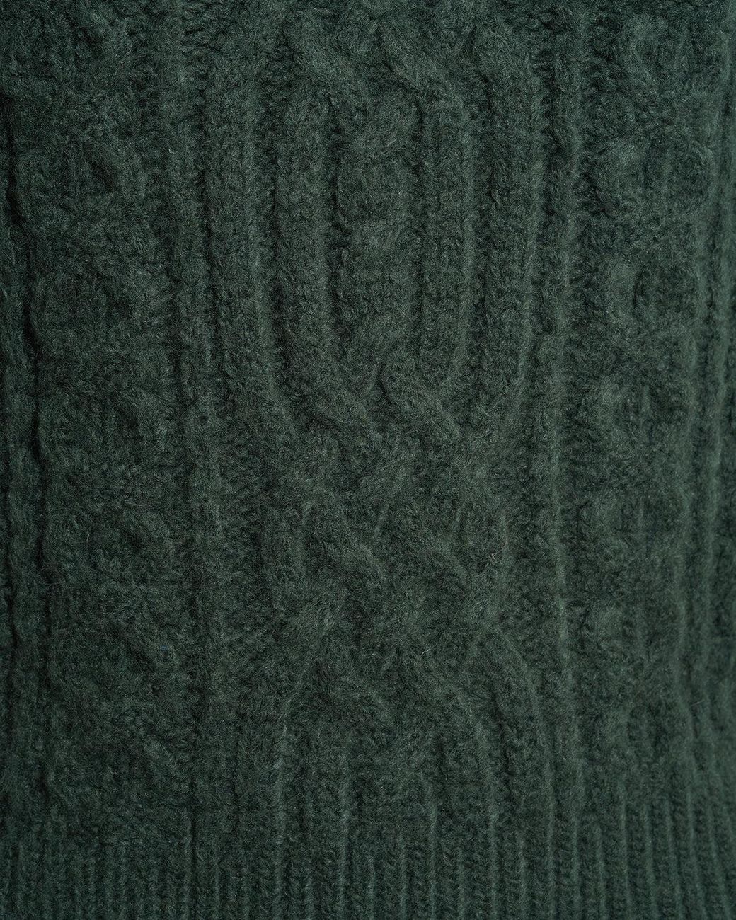 Draper James Green Oversized Cable Funnel Neck