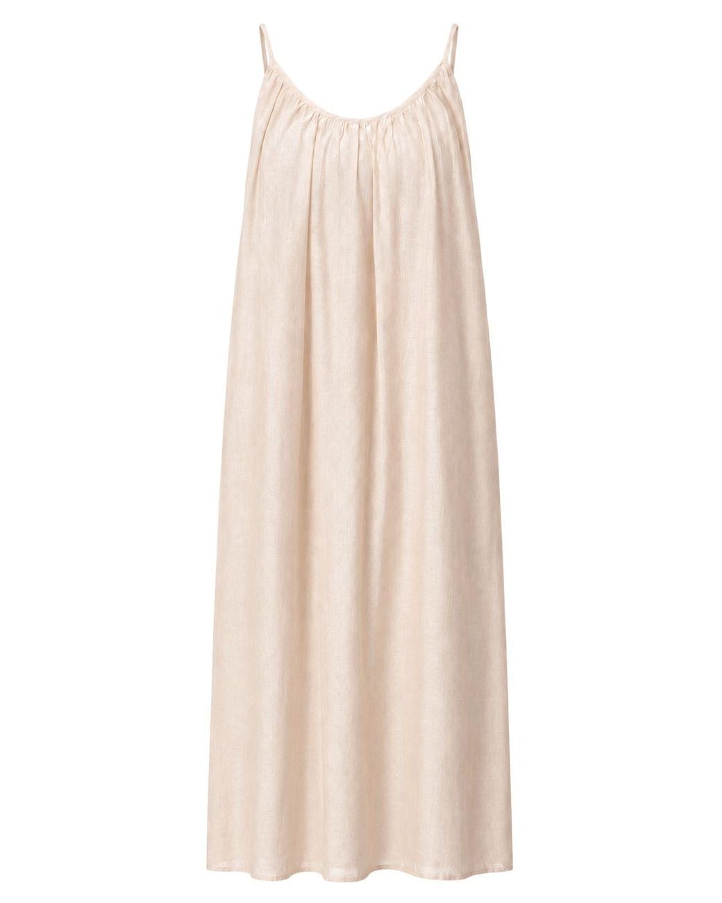 MixRay Natural Sleeveless A-Line Maxi Dress