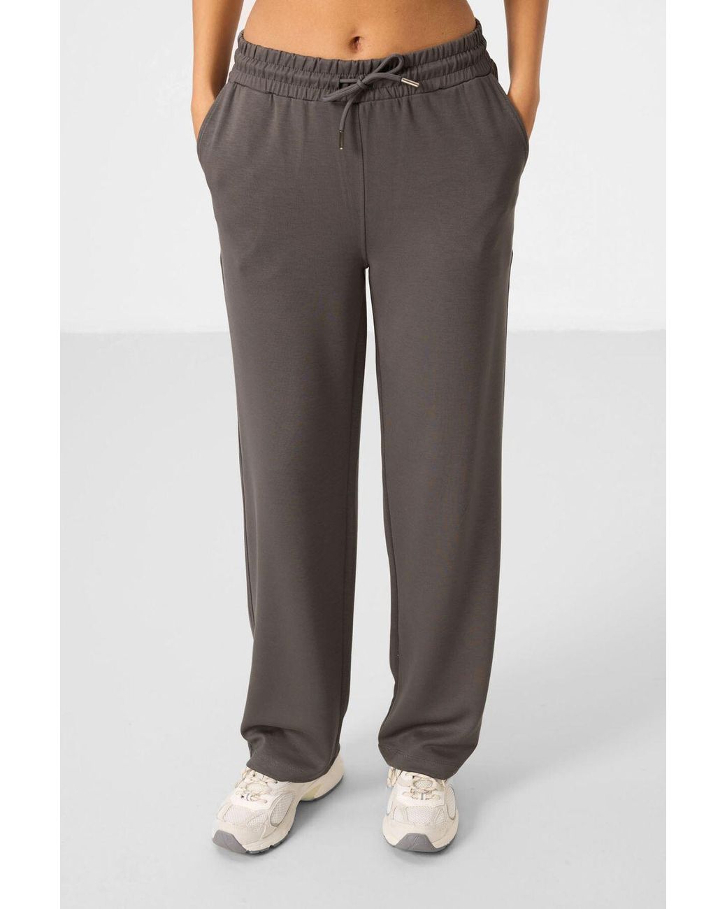 TOMMY LIFE Brown Oversized Hooded Sweatshirt And Wide-Leg Pants Set