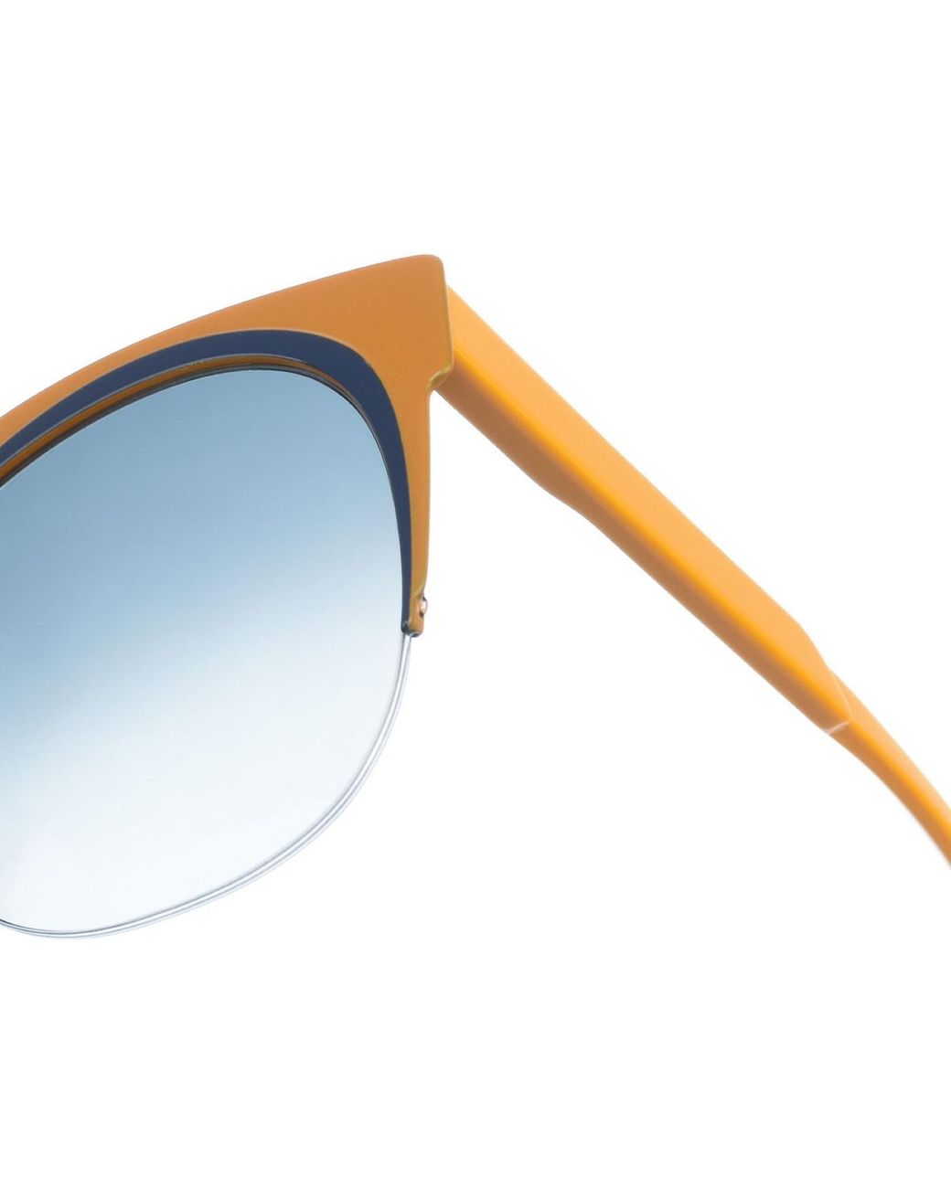 Marni Metalen Zonnebril Met Ovale Vorm Me101S in het Blue