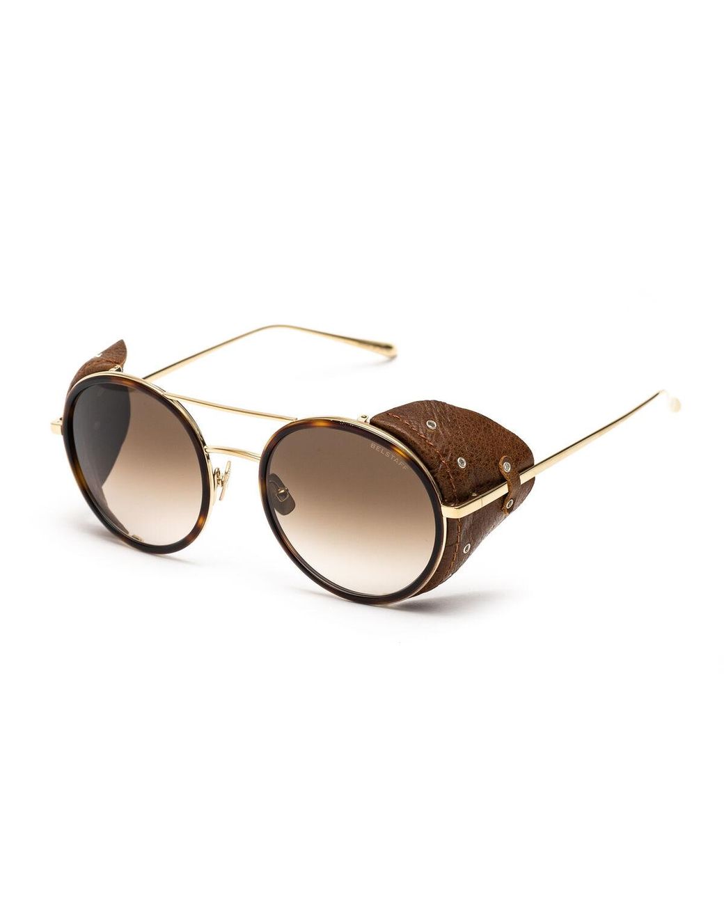 Belstaff Brown Gold Titanium Sunglasses