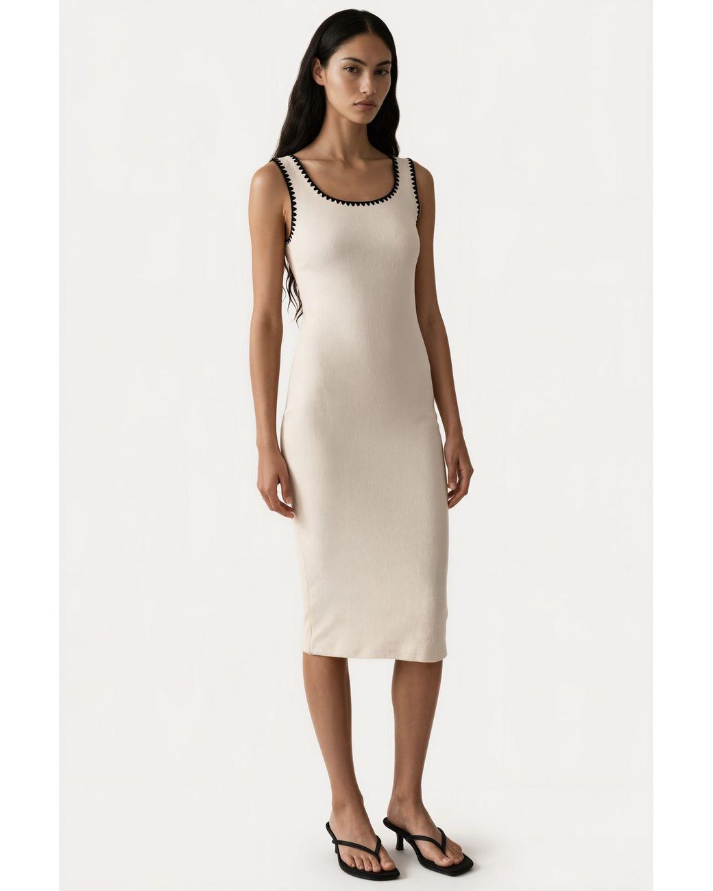 Msn-Collection Natural Midi Dress