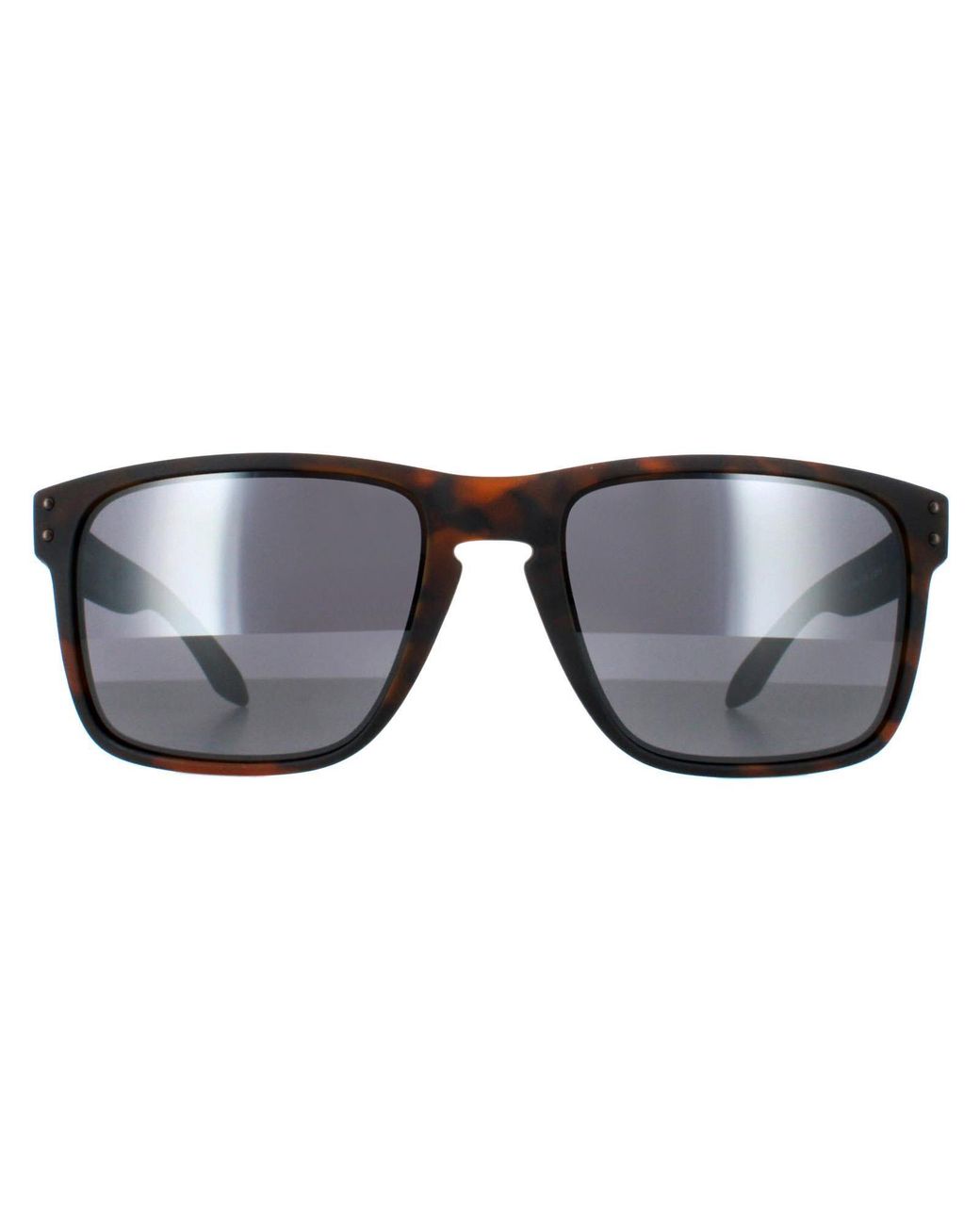 Oakley Gray Square Matt Tortoise Prizm Sunglasses for men