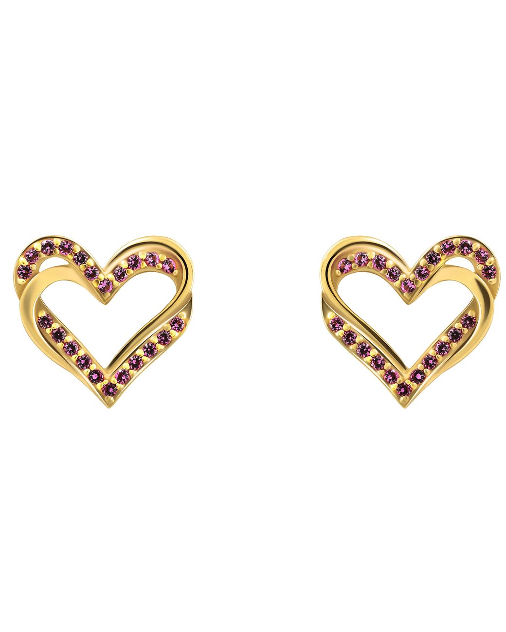 Orphelia Metallic 'Cecilia' 925 Sterling Stud Earrings
