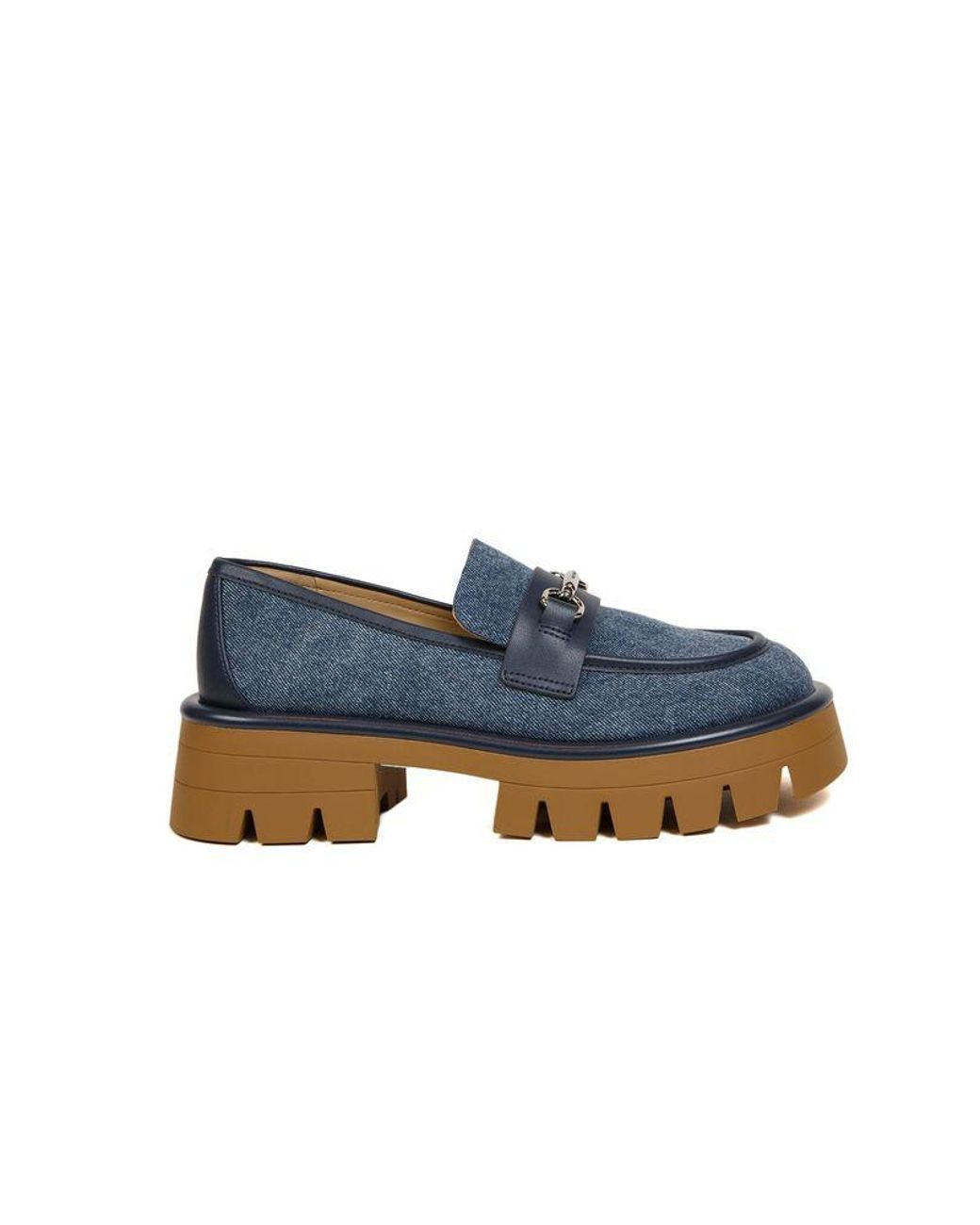 Michael Kors Blue Carson Lug Loafer