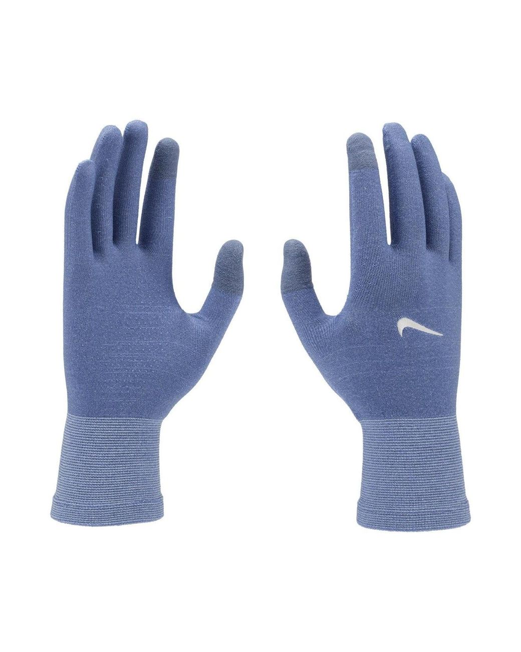 Nike Blue Lightweight Knitted Running Gloves