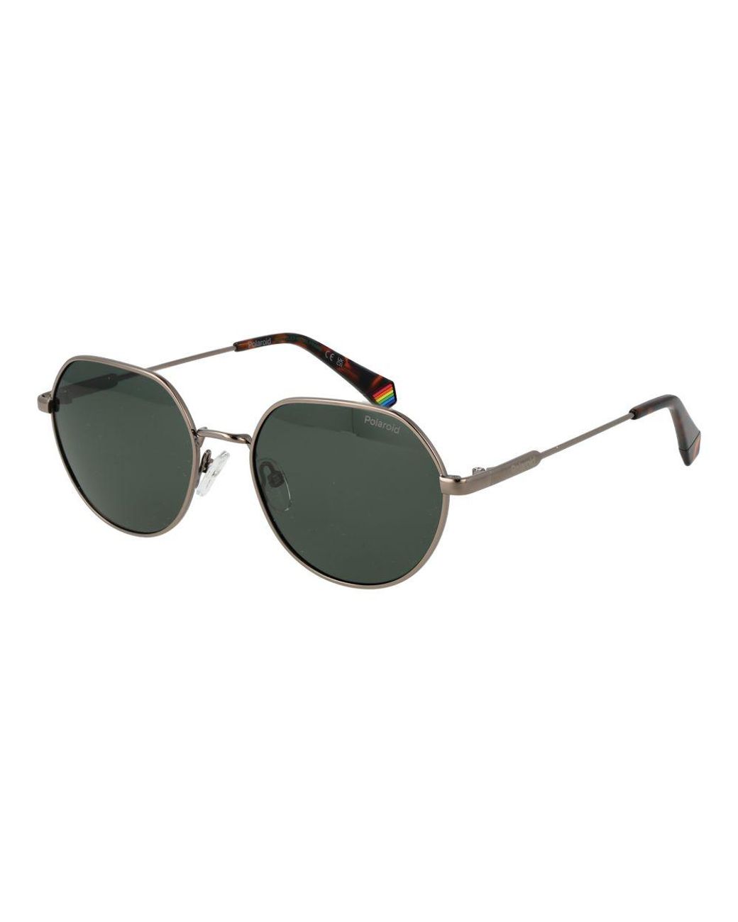 Polaroid Green Gray Metal Sunglasses