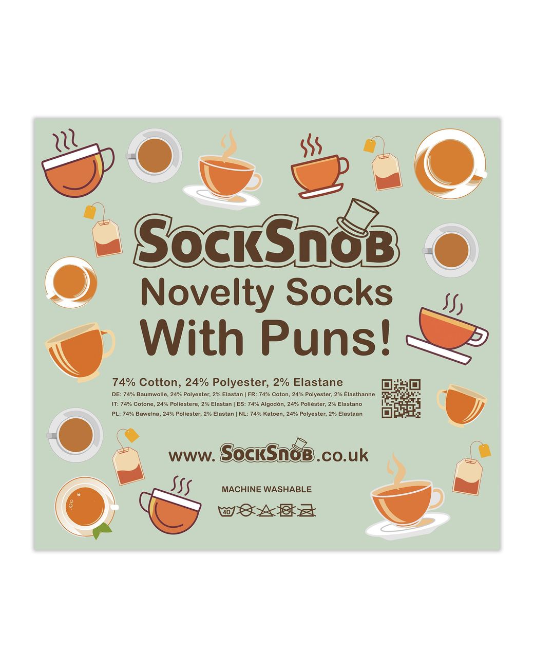 Sock Snob Red 3 Pairs Novelty Cotton Rich Pun Socks for men