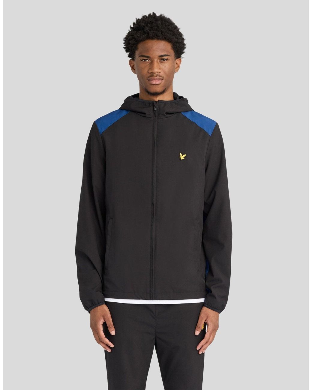 Lyle & Scott Gray Sports Panelled Windbreaker Jacket for men