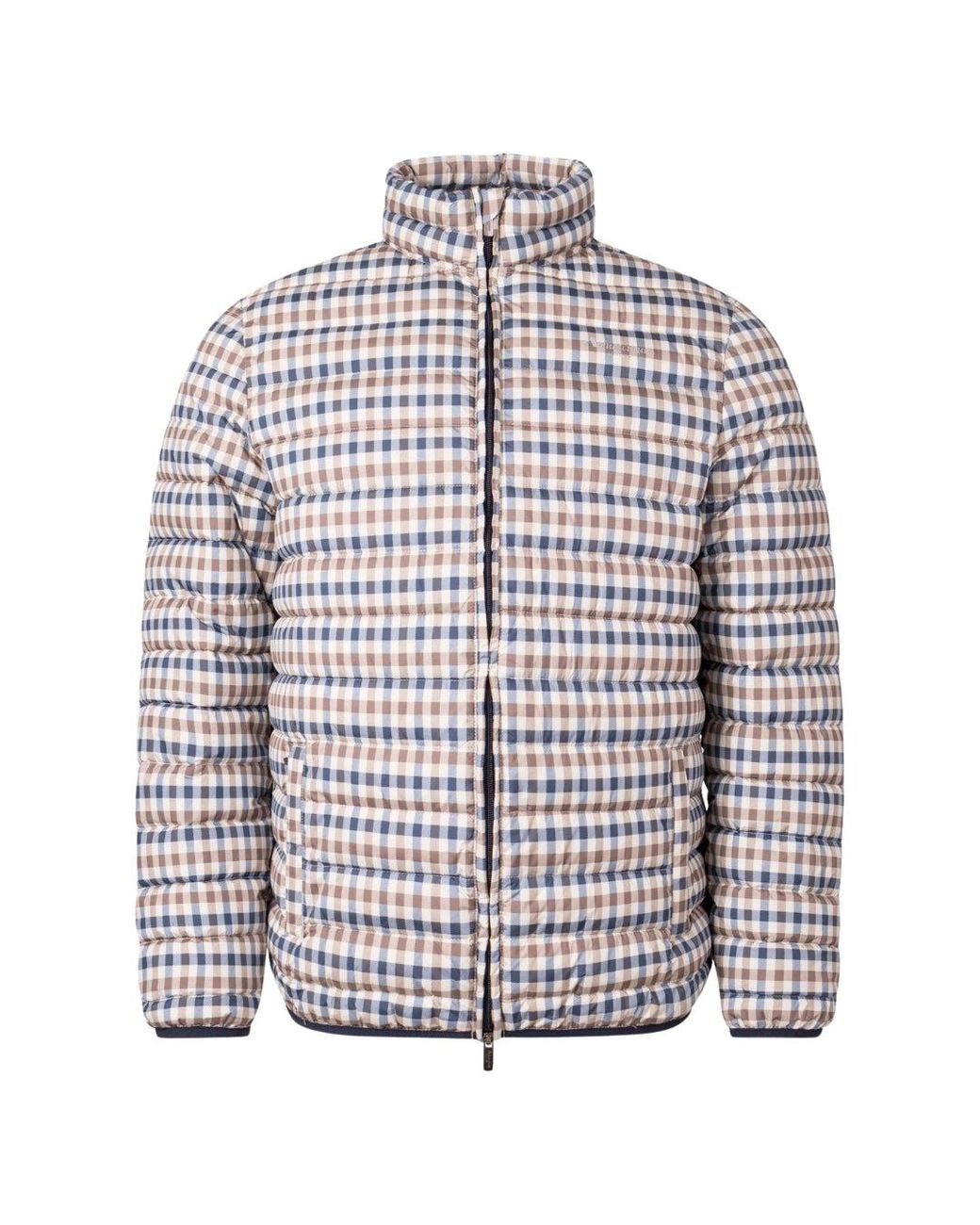 Aquascutum Natural Active 100Gr Mock Neck Check Jacket for men