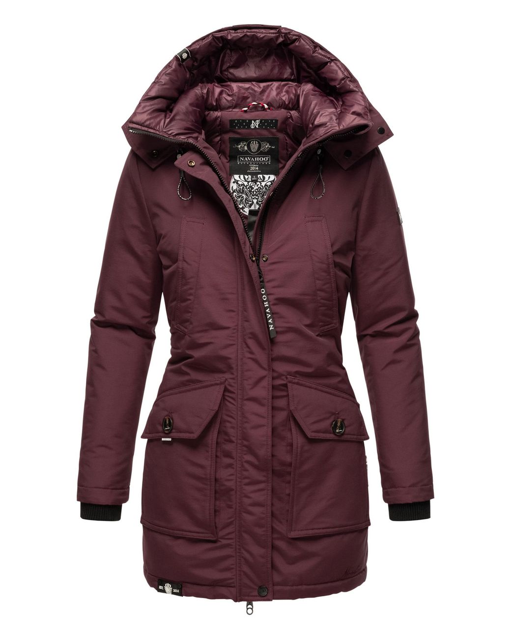 Navahoo Winterjas Blizzardstorm – Lang, Warm & Functioneel in het Purple