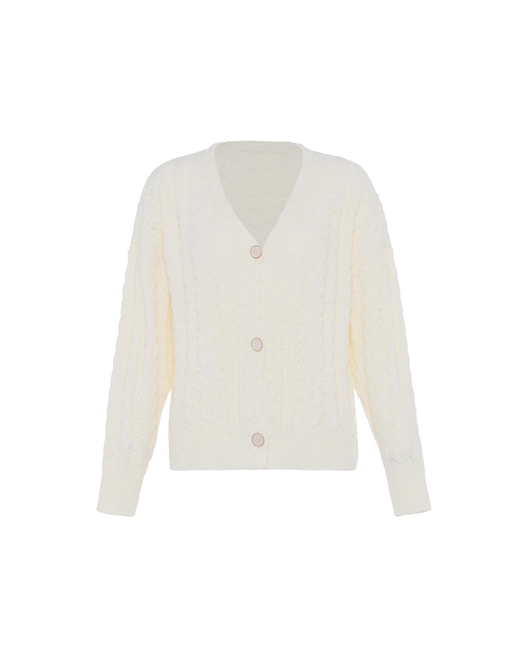 faina Vest Wolwit in het White