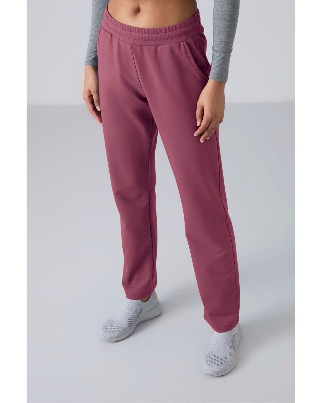 TOMMY LIFE Red Straight-Leg Fleece Sweatpants