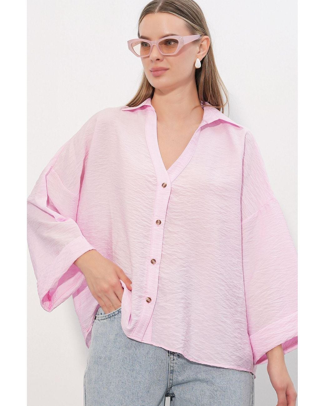 Bigdart Pink Viscose-Nylon Shirt