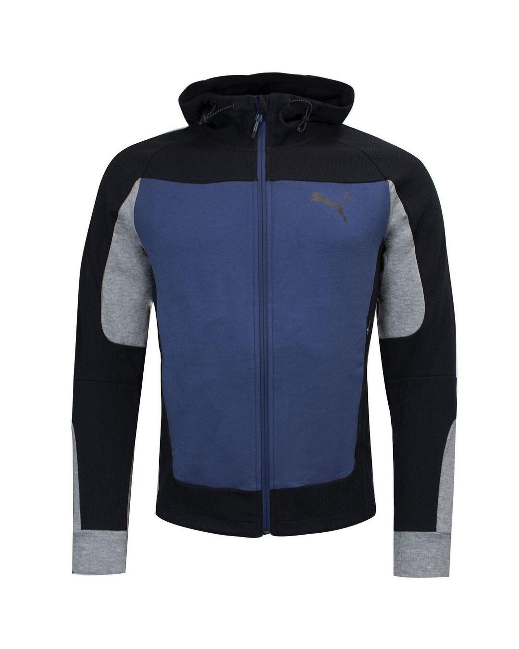 PUMA Blue Long Sleeve Zip Up Hooded Track Jacket 582725 43 Cotton for men