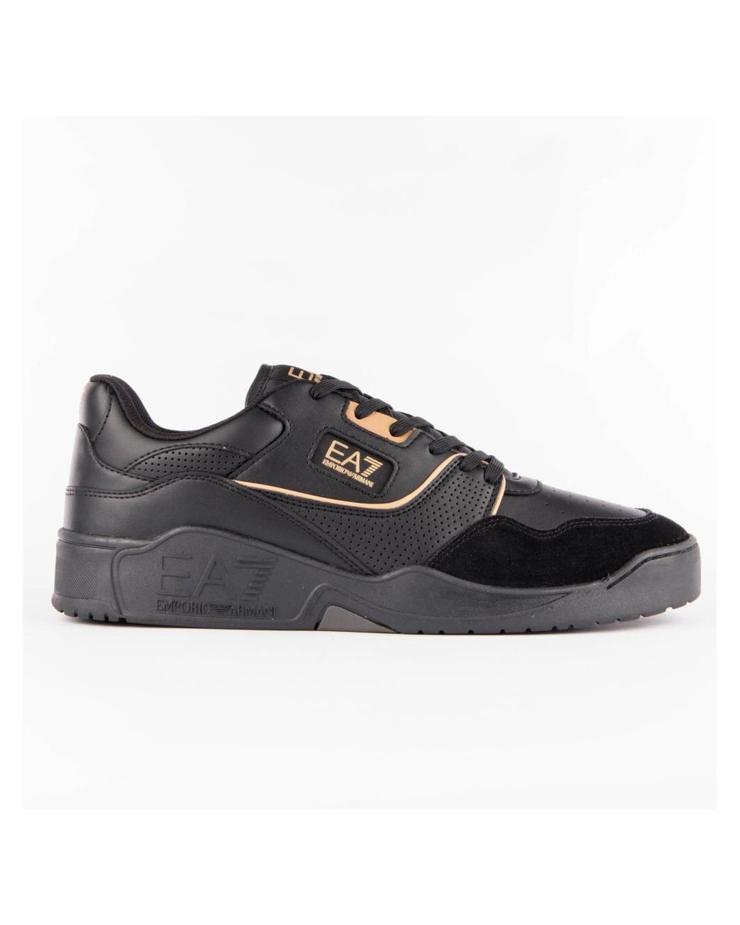 EA7 Herren-Sneaker Mit Logo-Patch in Black für Herren