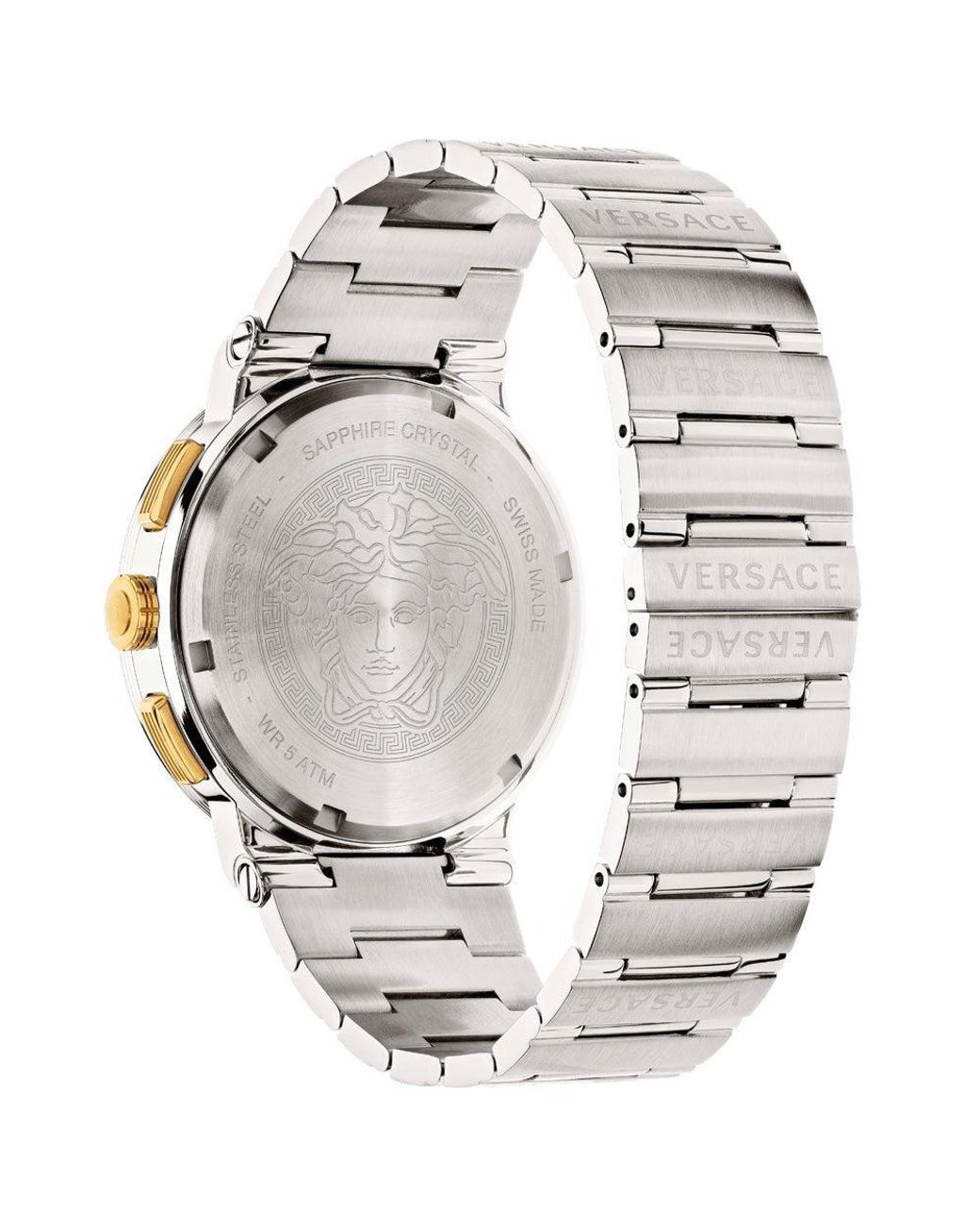 Versace Metallic Vez900221 Greca Logo Chrono Luxury Watch for men