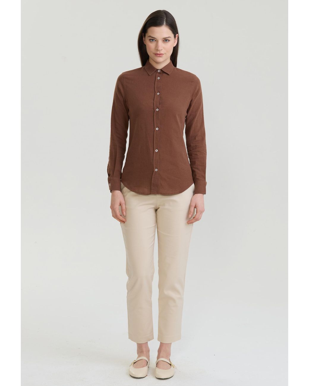 Felix Hardy Brown Hemd Basic Hemd