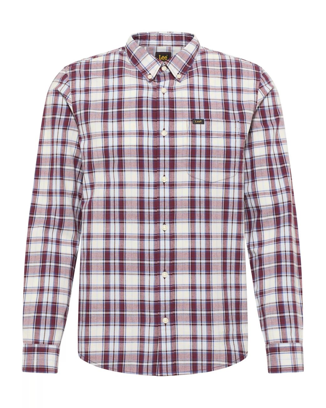 Lee Jeans Button-Down-Samt-Blau in Purple für Herren