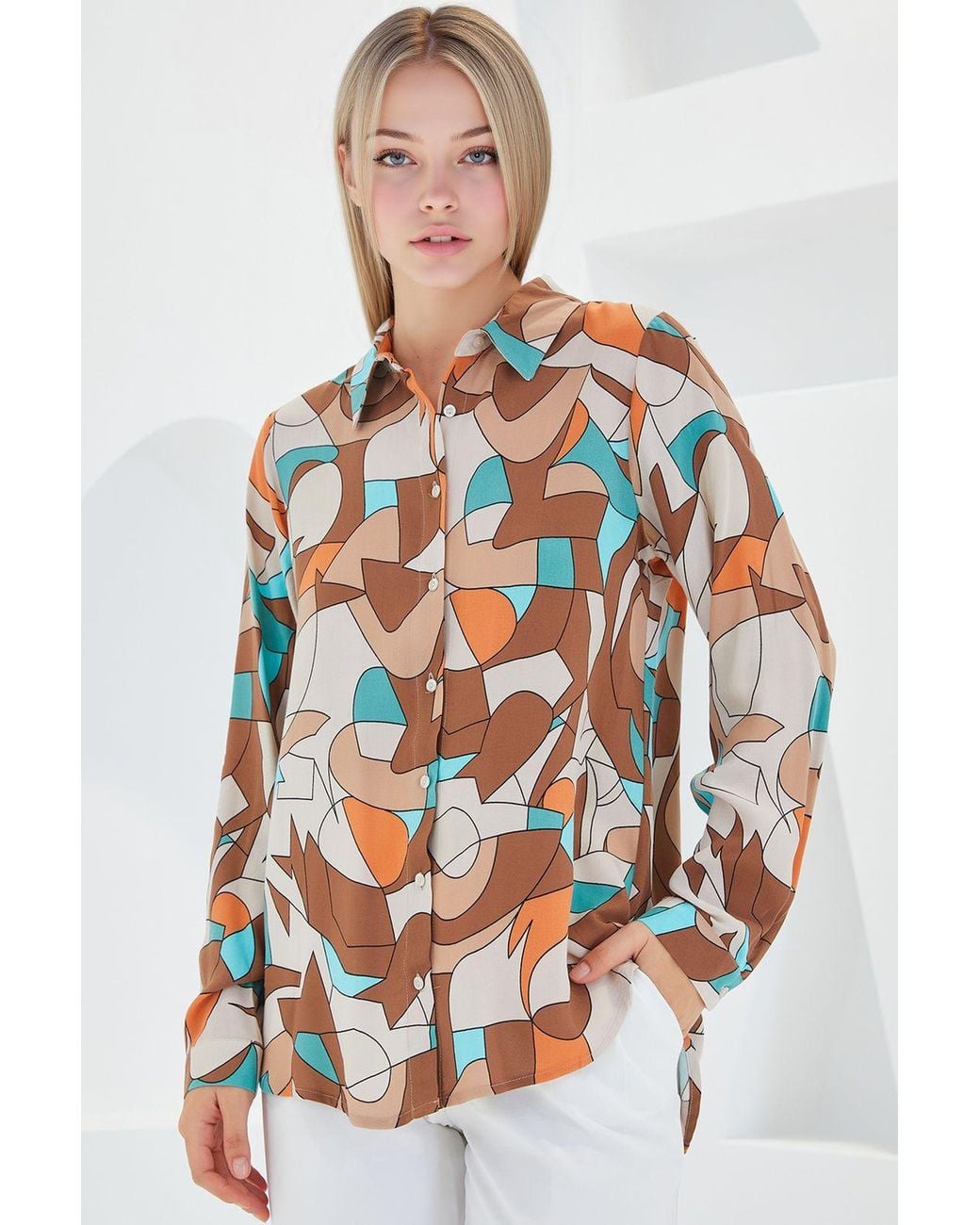 Bigdart Multicolor Patterned Long Sleeve Shirt