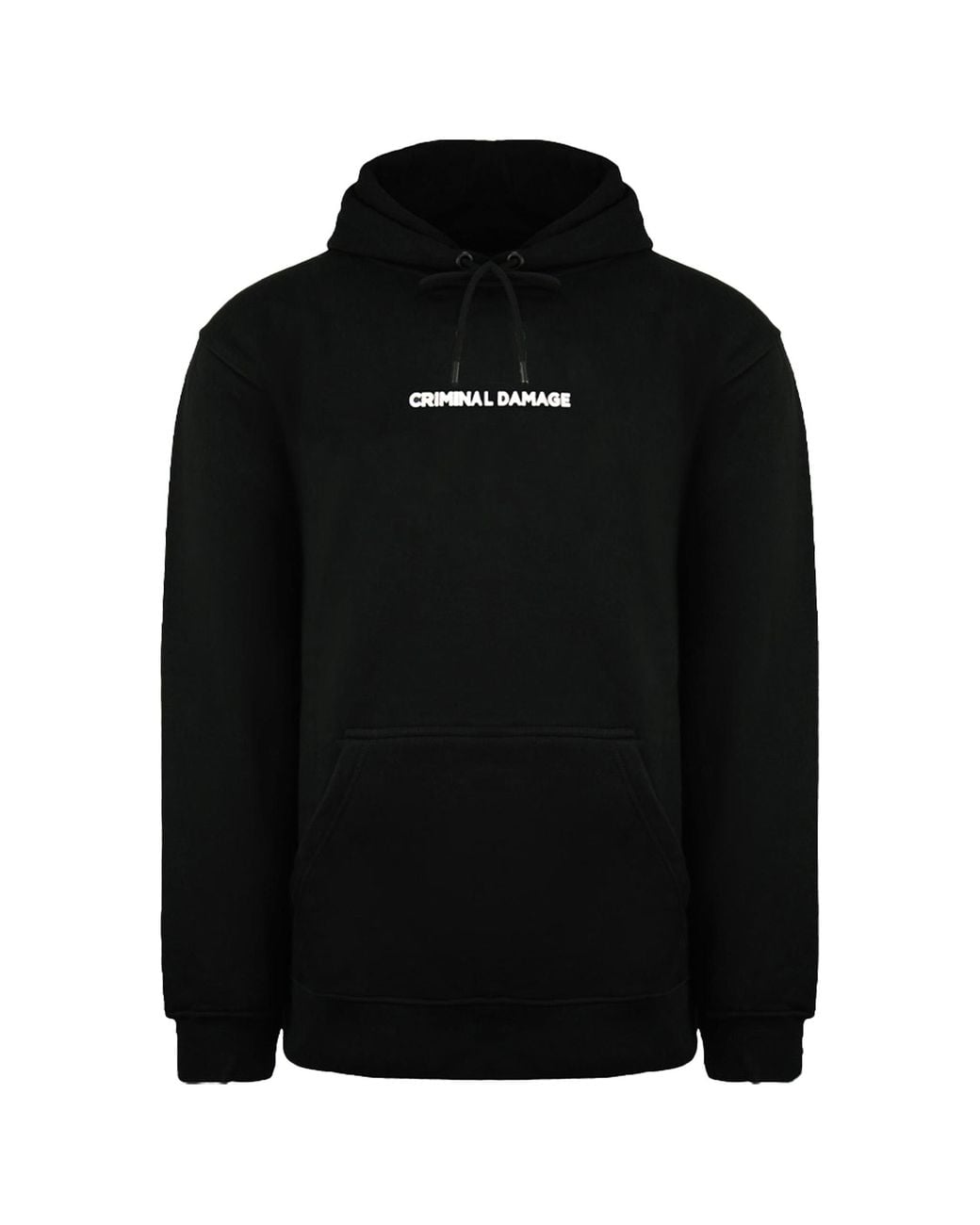Criminal Damage Black Worldwide Hoodie Cotton for men