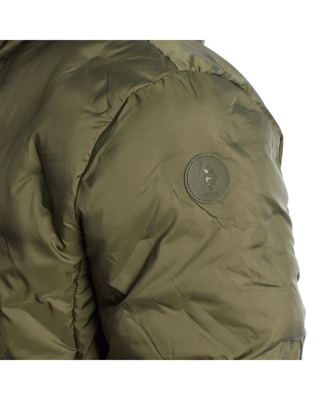 U.S. POLO ASSN. Green Padded Jacket With Hood Us40127001 for men