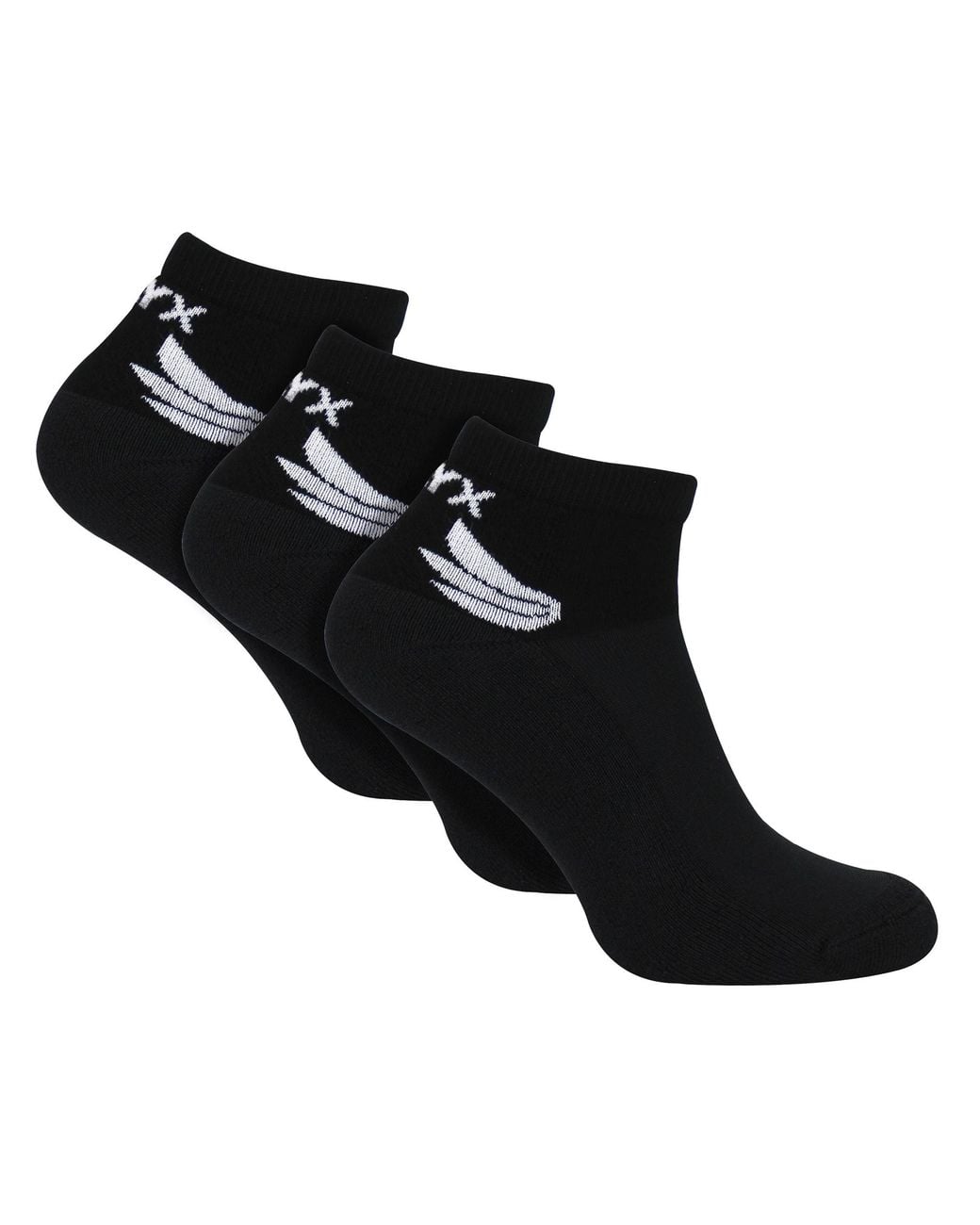 Talyx Black 3 Pack Bamboo Ankle Socks for men