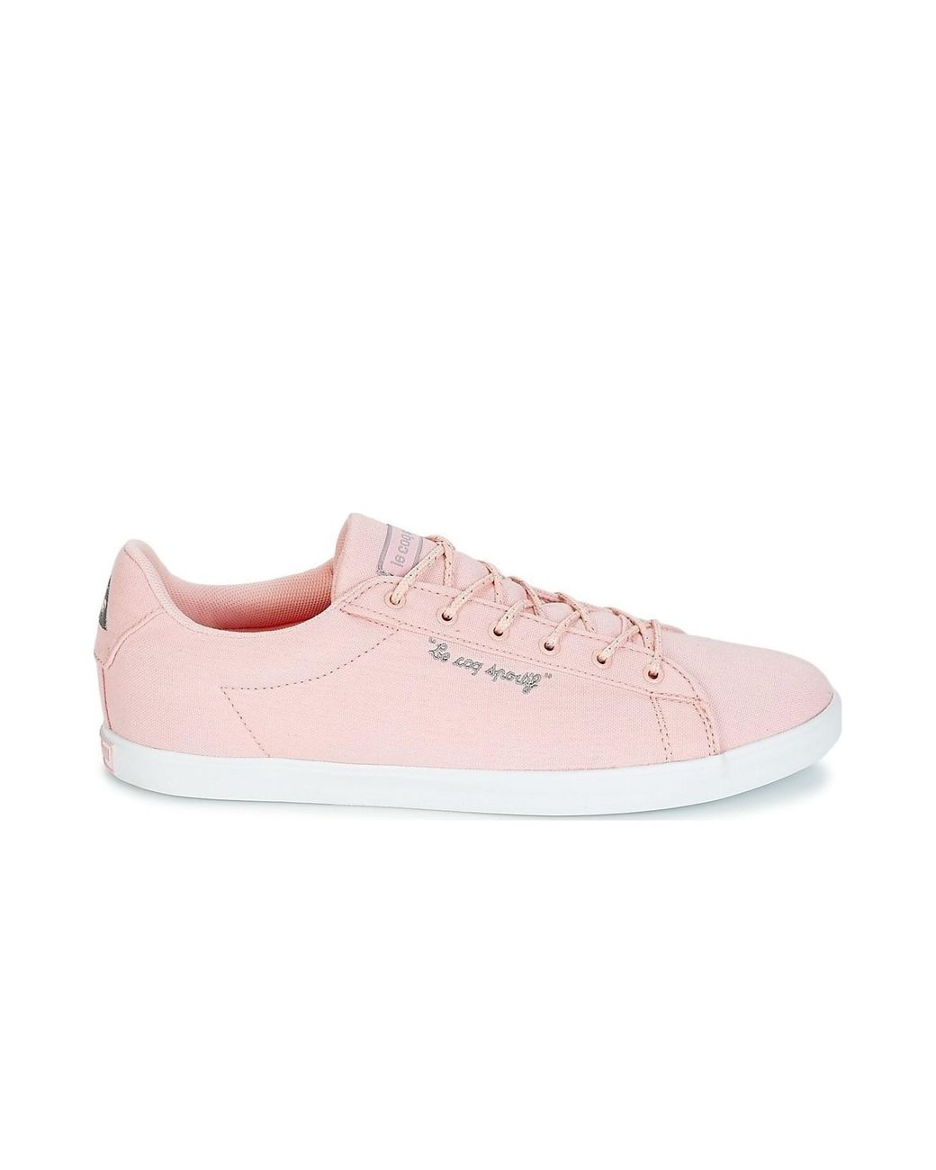 Le Coq Sportif Pink Agate Lo Cvs Metallic Plimsolls Canvas