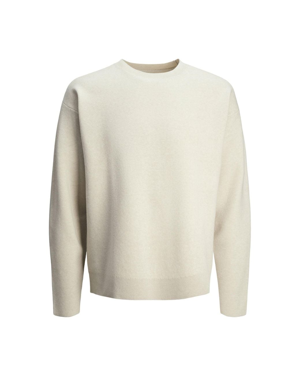 Jack & Jones Trui Bradfort Knit Crew Neck in het White voor heren