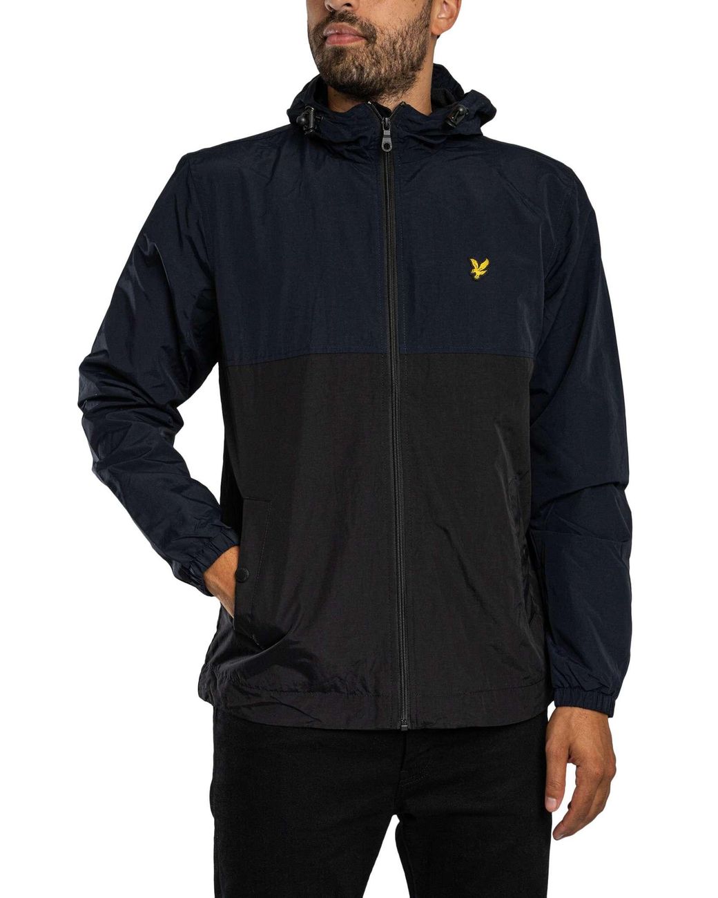 Lyle & Scott Blue Colourblock Zip Through Jacket for men