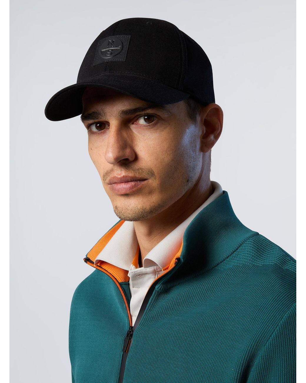 North Sails Baseball Pet Flexfit Baseballpet Met Patch in het Black voor heren