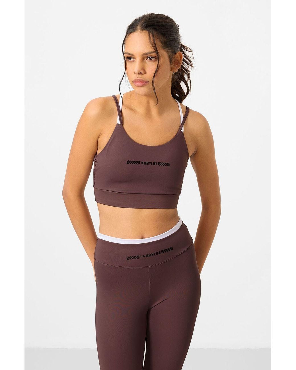 TOMMY LIFE Multicolor Strapless Slim-Fit Active Set