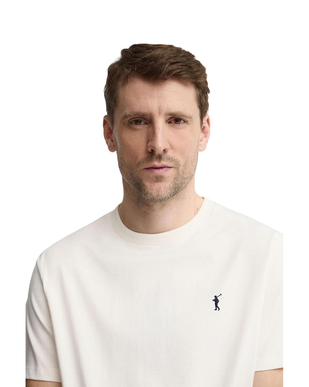 POLO CLUB White Short Sleeve Crew Neck T-Shirt for men