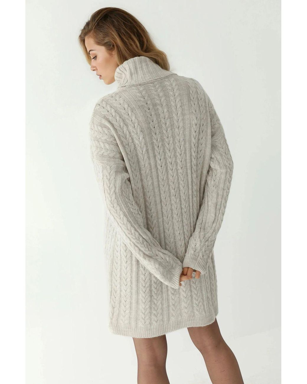 Hiccup White Cable Knit Jumper Dress