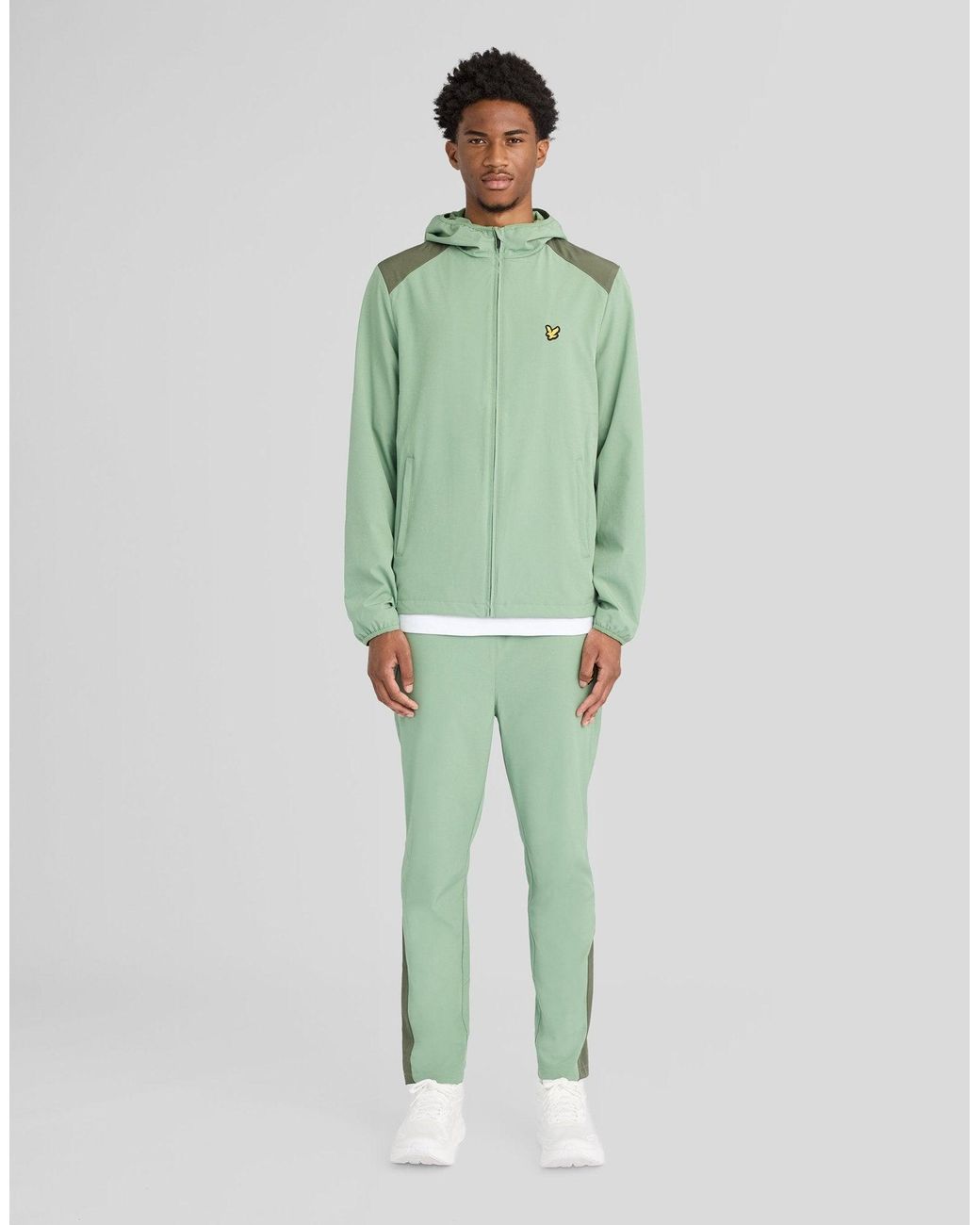 Lyle & Scott Green Panelled Track Pants for men