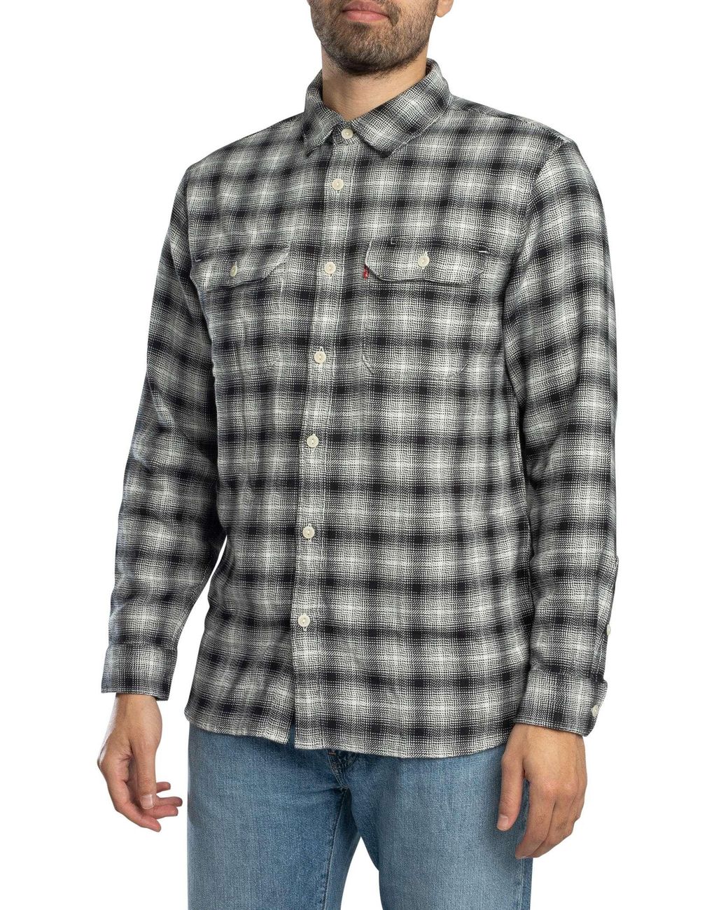 Levi's Levi's Jackson Worker Geruit Overhemd in het Gray voor heren