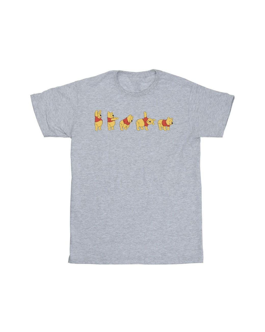 Disney Blue Winnie The Pooh Stretching T-Shirt (Sports) for men