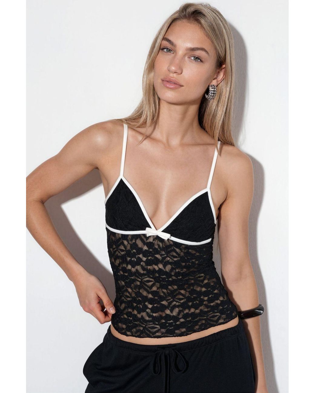 Busem Black Fitted Cut-Out Cami Top