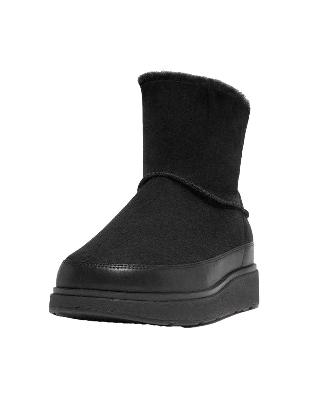 Fitflop Black Ladies Shearling Ankle Boots