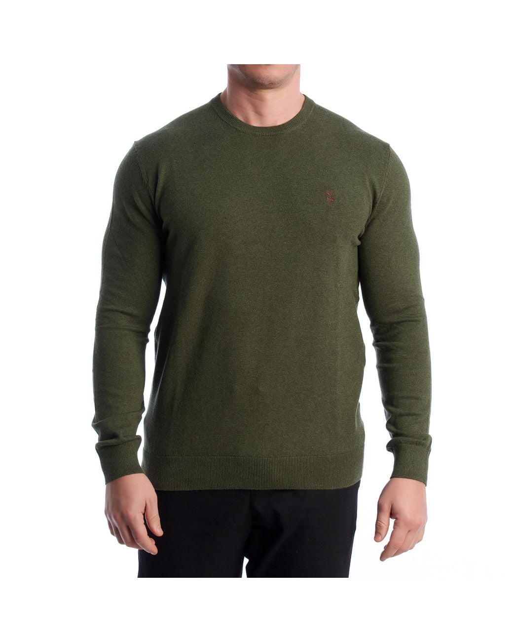 U.S. POLO ASSN. Green Knitted Crew Neck Sweater Us40173035 for men