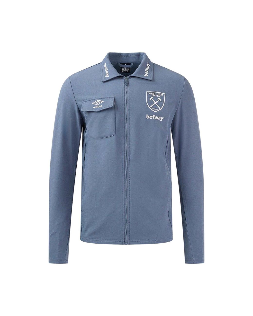 Umbro Blue 24/25 West Ham United Fc Presentation Jacket (Flint Stone) for men