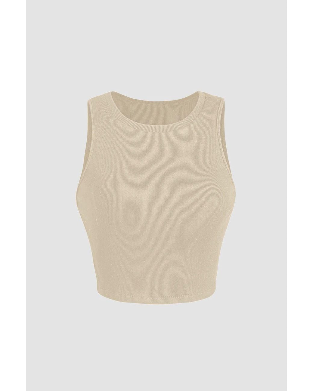 Hiccup White Basic Crop Top