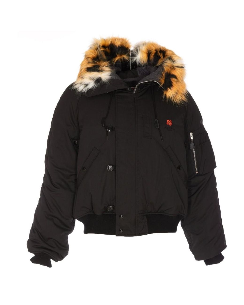 KENZO Black Plain Bomber Jacket for men