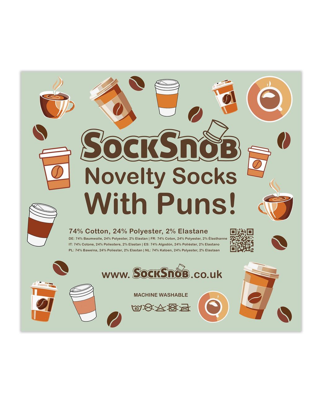 Sock Snob Black 3 Pairs Novelty Cotton Rich Pun Socks for men